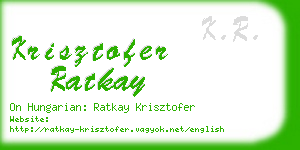 krisztofer ratkay business card